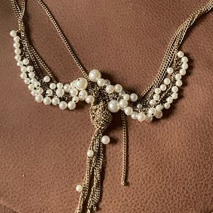 Gold pearl costume jewelry